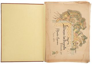 Chavero, Alfredo. Lienzo de Tlaxcala. México: Lit. del Timbre 1892. 65 sheets, color lithographs, by Genaro López.