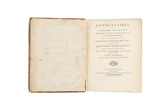 Comte de Beausobre. Commentaires sur la Défense des Places, d'Aeneas le Tacticien... Amstedam: Chez Pissot, 1757. Tomes I-II in single volume.