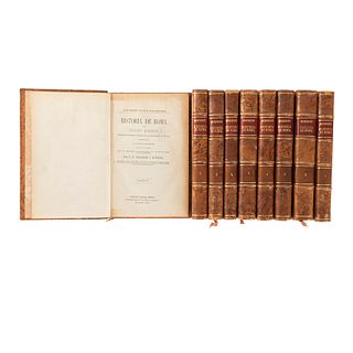 Mommsen, Teodoro. Historia de Roma. Madrid: Francisco Góngora, Editor, 1876 - 1877. Pieces: 9.