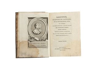 Salustio, Cayo Crispo. Salustio Traducido en Castellano por el Caballero Manuel Sueyro. Madrid, 1796. One engraving. 3rd edition.