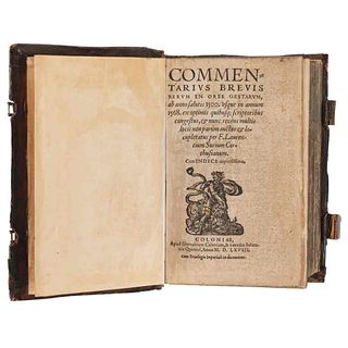 Surius, Laurentius. Commentarius Brevis Rerum in Orbe Gestarum. Colonia: Geruunium Calenium, & Haeredes Johanis Quentel, 1568.