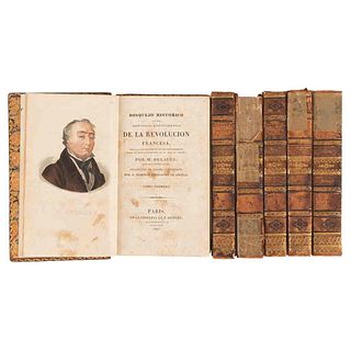 Dulaure, M. Bosquejo Histórico de los Principales Acontecimientos de la Revolución Francesa... París: Librería de P. Dupont, 1826. Pieces:6