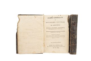Curso Completo o Diccionario Universal de Agricultura Teórica,Práctica, Económica y de Medicina Rural y Veterinaria. Madrid, 1798. Pieces:2