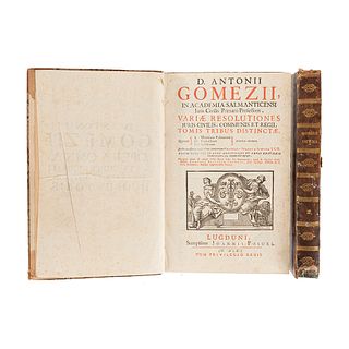 Gomezii, Antonii. Variae Resolutiones Juris Civilis, Communis et Regii, Tomis Tribus Distinctae. Lugduni: Joannis Posuel, 1701. Pieces: 2.