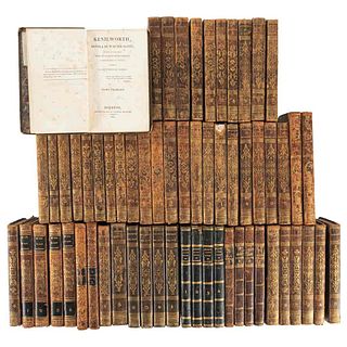 Scott, Walter. Obras. Ivanhoe, Los Puritanos de Escocia, Quintin Durward, Rob-Roy, El Anticuario...1826 - 1841. Total number of pieces: 61.