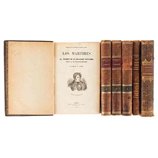 Biblioteca Ilustrada de Gaspar y Roig. Madrid, 1851 / 1853 / 1854 / 1855 / 1856 1857 / 1858 / 1877. Pieces: 6. Illustrated.