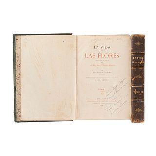 Karr, Alfonso - Delord, Taxile. La Vida de las Flores. Barcelona, 1878. Tomes I - II. 62 sheets. Pieces: 2.