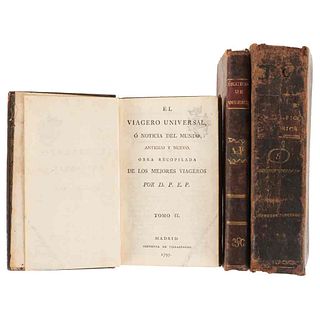 Alcedo, Antonio de/ Laporte, Joseph de. Diccionario Geográfico-Histórico de.../ El Viajero Universal... Madrid, 1786,1789,1797. Pieces: 3.