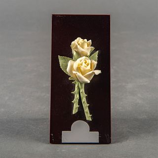 Vintage Lladro Sculpted Flower Display, Rose Peace