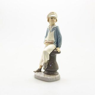 Lladro Figurine, Boy With Yacht