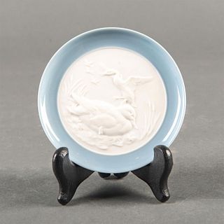 Sm Lladro Porcelain Duck Plate 01017164
