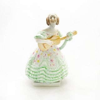 Herend Porcelain Figurine, Mrs Dery Playing Guitar 5796