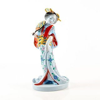 Herend Porcelain Geisha In Elaborate Kimono 5660