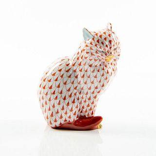 Herend Porcelain Figurine Cat Sitting