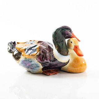 Herend Porcelain Large Group Figure Pair Of Ducks