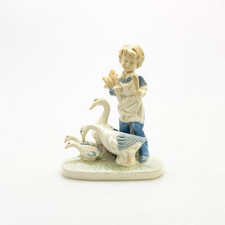 Porcelain Figurine, Boy With Geese