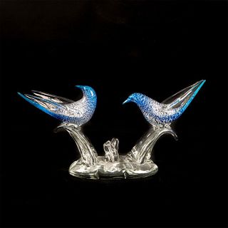 Italian Vintage Murano Glass Pair Of Love Birds