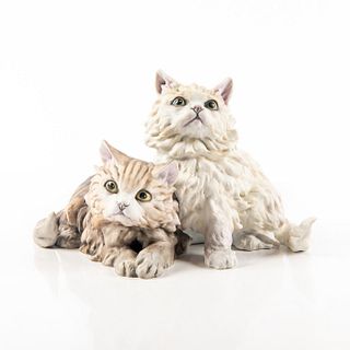 Kaiser Bisque Porcelain Group Figure Pair Of Cats