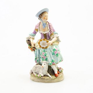 Sitzendorf German Figurine, Shepherdess
