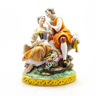 German Porcelain Figure Group, Courting Couple