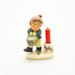 Napco Figurine, Boy With Christmas Basket X8368