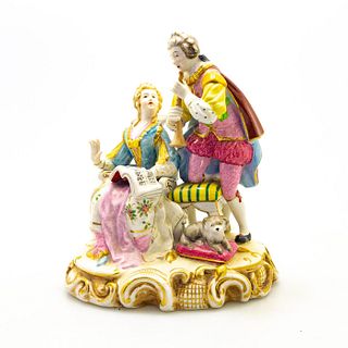 Porcelain Rococo Style Figural Group, Musician