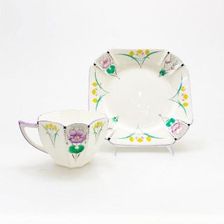 Shelley China Vintage Queen Anne Duo, Pansies Pattern