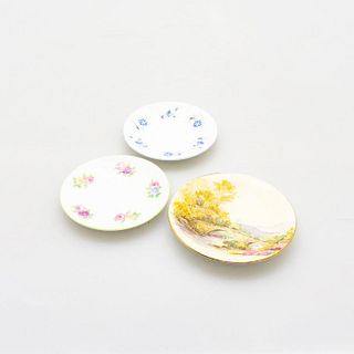 Shelley Bone China Miniature Saucers, Various Patterns