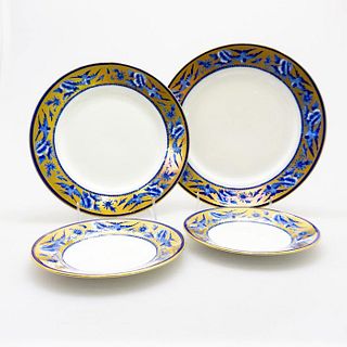 Shelley Bone China Art Nouveau Plates, Blue Swallows
