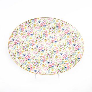 Argyle Fine Bone China Large Pink Oval Serving Platter