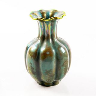 Zsolnay Pecs Iridescent Green Eosin Glazed Vase