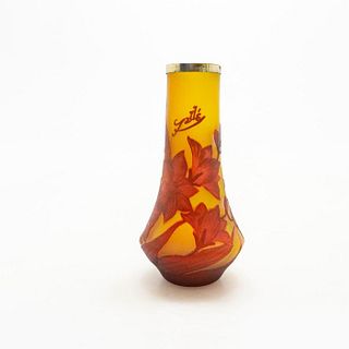 Art Nouveau Emile Galle Art Glass Cameo Vase