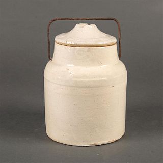 Weir Stoneware Canning Jar With Bail Handle Lid