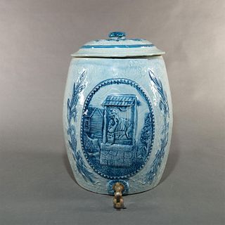 Robinson Clay Small Blue Stoneware Lidded Water Cooler 4