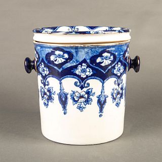 Porcelain Flow Blue Floral Master Chamber Pot