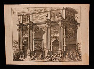 Pietro Paolo GIRELLI (1685ca-1750ca)<br><br>Arch of Constantine, 1773; Copper engraving by Pietro Paolo GIRELLI (1685ca-1750ca) published in Rome in 1