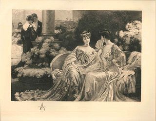 Alfred Boilot<br><br>Confidences, 1905<br>Original etching on paper,  33 x 44,5 cm; Passepartout included: 35 x 50 cm.<br>Confidences is an original a