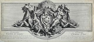Charles Simonneau<br><br>Principi Etruriae Duci <br>Etching, 24 x 53 cm<br>Principi Etruriae Duci is an original artwork realized by the French artist