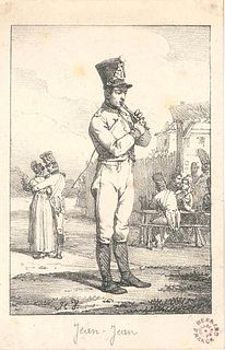 Horace Vernet<br><br>Jean - Jean, First half of  XIX Century<br>Lithograph in black and white, 15.5 x 10.5 cm<br>Jean-Jean is a fine black and white l