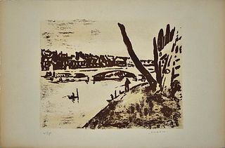 Jean Chapin<br><br>Nature, XX Century <br>Original lithograph on paper, 32,5 x 50,5 cm<br>Nature is an original artwork realzed by Jean Chapin in the 