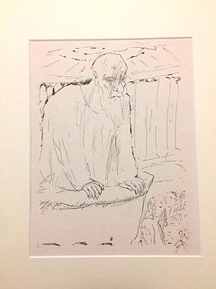 Pierre Bonnard<br><br>The Teacher, 1930<br>Print, 32 x  24 cm<br>Monogram of the artist on plate.<br>This lithograph is from the collection "The Life 