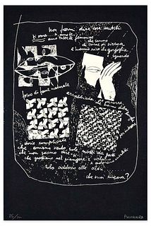 Ennio Pouchard<br><br>I love you, 1975<br>Serigraphy, 48.8 x 32.8 cm<br>Ti Amo is a beautiful original serigraph realized in 1975 by Ennio Pouchard.<b