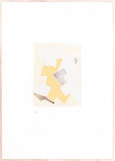 Hans Richter<br><br>Beige Composition<br>Etching and chalcography on paper, 49.7 x 34.7 cm<br>Beige composition is an etching and chalcography on pape