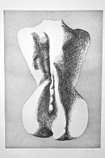 Giacomo Porzano<br><br>Nude, 1972<br>Print, 70 x 50 cm<br>Hand Signed. Edition of 50 pieces plus 16 pieces in Roman Numbers.<br>