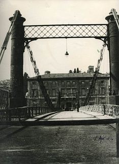 <br><br>Wiev of disappeared Ponte dei Fiorentini, Rome 1920<br>24 x 30 cm<br><br>View of the Ponte dei Fiorentini or "Ponte del soldino", dated 1/8/19