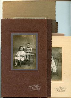 <br><br>Lot of 8 portraits of children by M. Tollini, Pavia 1900 circa<br><br>Lot of 8 portraits of children by M. Tollini, Pavia 1900 circa. Gelatin 