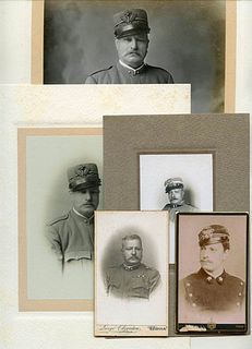 <br><br>Lot of 5 portraits of the senior officer Italo Gariboldi<br><br>Lot of 5 portraits of the senior officer Italo Gariboldi. Very good conditions