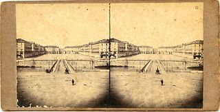 <br><br>View of piazza Vittorio Emanuele, Turin 1861<br><br>View of piazza Vittorio Emanuele, Turin 1861. Albumen stereotype<br>good conditions