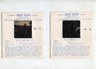 Luciano Adiutori<br><br>Mia Martini, lot of 2 original color diapositives,1970 circa<br><br>Mia Martini, lot of 2 original color diapositives (6x6) sh