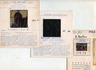 Gianni Bozzacchi<br><br>Richard Burton, lot of 3 origina color diapositives<br><br>Richard Burton, lot of 3 origina color diapositives realized by Gia